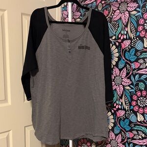 Disney Haunted Mansion Gray and Black Long Sleeve Tee